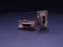 Manschettenknöpfe 14K Gelbgold mit dunkelblauem Saphir