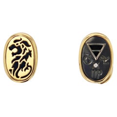 Cufflinks 4 Elements Earth in 18k Yellow Gold by Elie Top