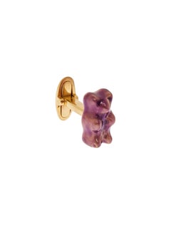 Cufflinks Gummy Bear Purple Unisex Gift  18k Gold-Plated Silver Greek Jewelry