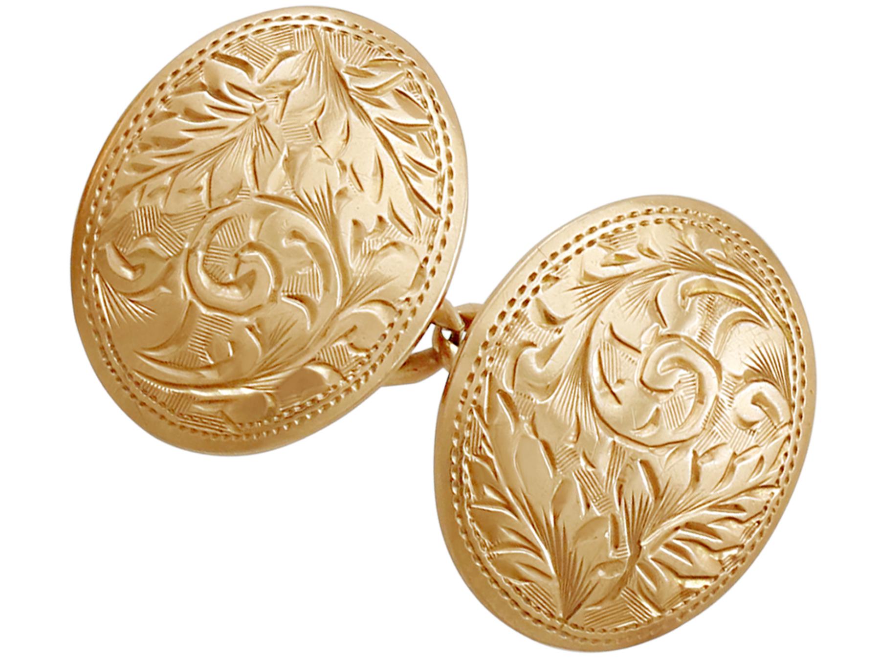 Femenino o masculino Gemelos antiguos de 1912 en oro rosa de 9 quilates para hombre en venta
