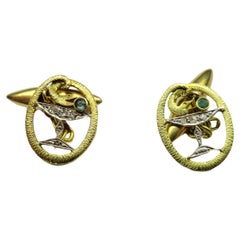 Cufflinks In Gold With Diamonds