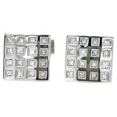 Cufflinks Natural Princess Diamond