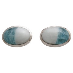 Cufflinks (Pair). Especially with 2 aquamarine cabochons in the bedrock 109.83 