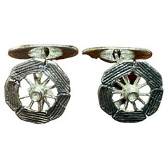 Retro Cufflinks Scandinavian Modern Swedish Silver