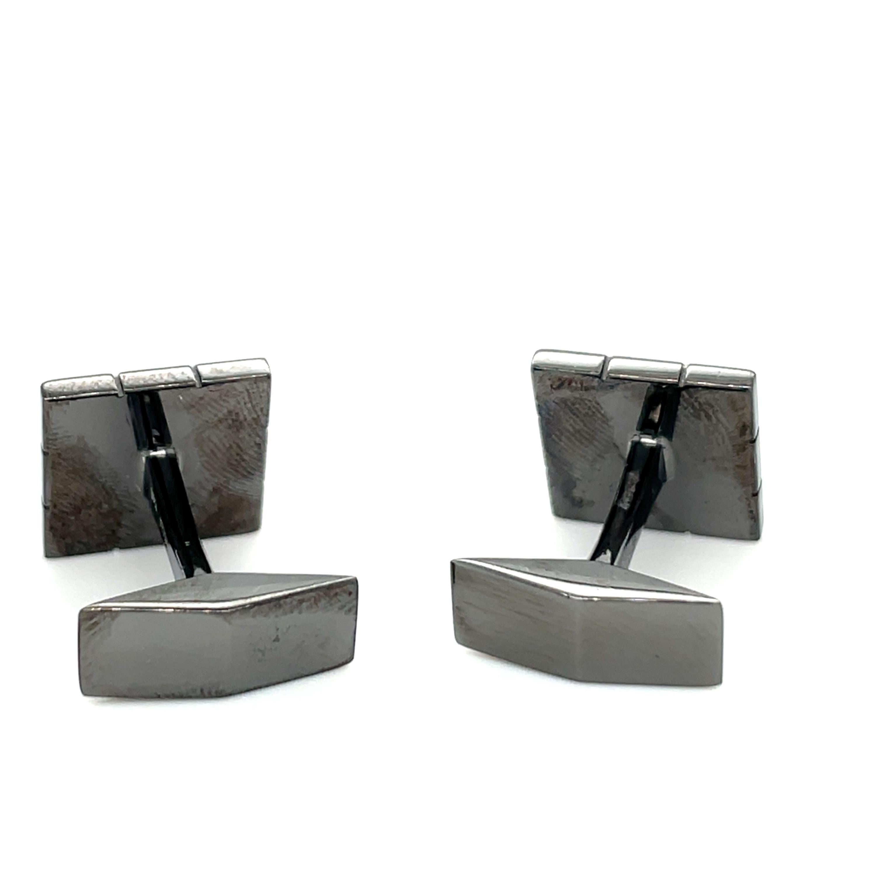 Contemporary Cufflinks with black rhodium For Sale