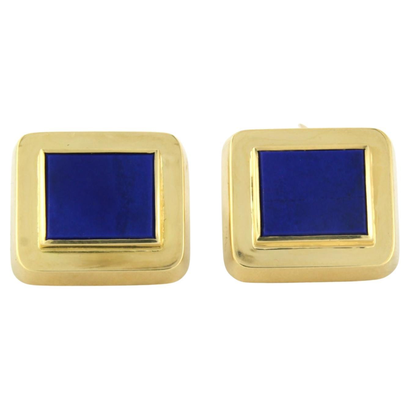 Cufflinks with Lapis Lazuli 18k yellow gold