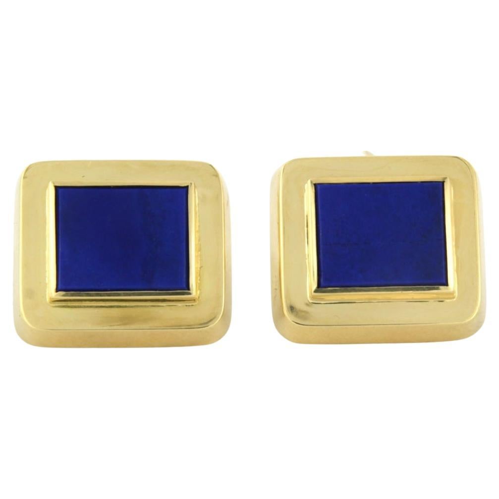 Cufflinks with Lapis Lazuli 18k yellow gold