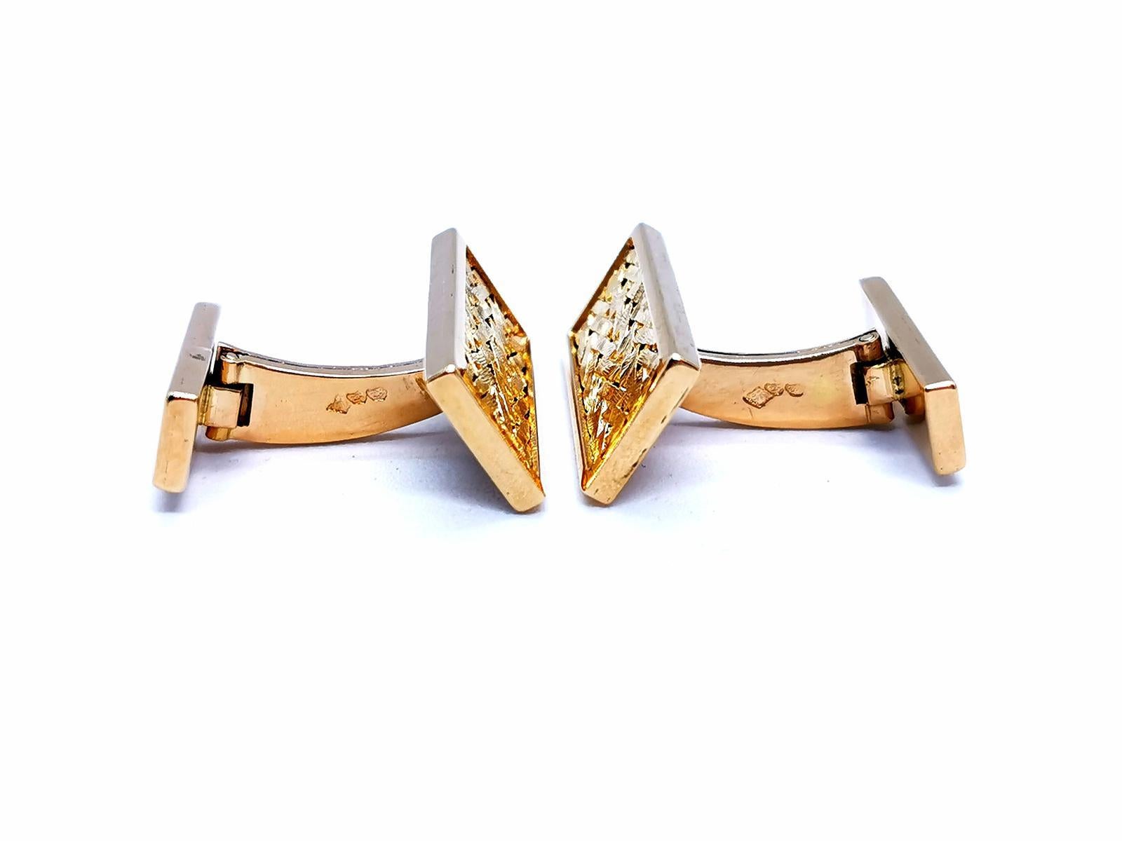 Cufflinks Yellow Gold For Sale 7