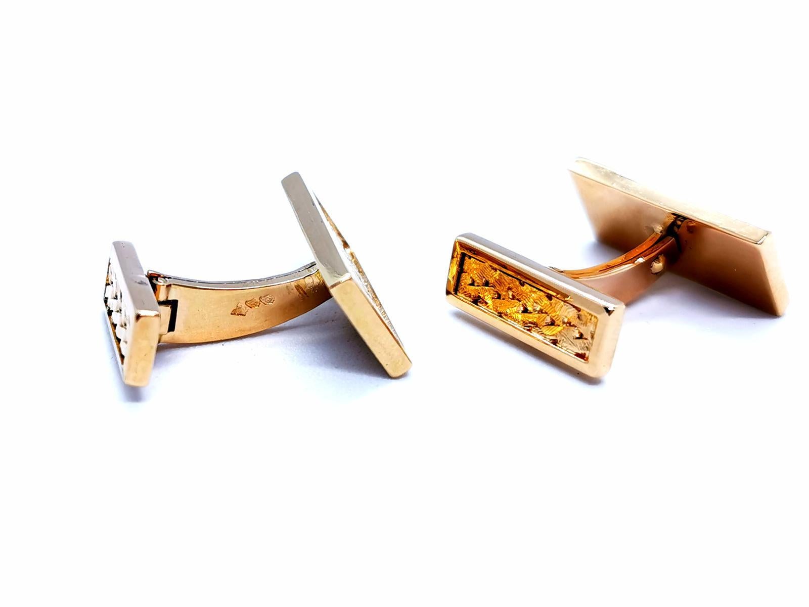 Cufflinks Yellow Gold For Sale 8