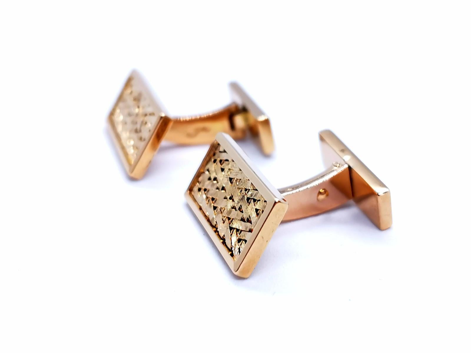 Cufflinks Yellow Gold For Sale 11