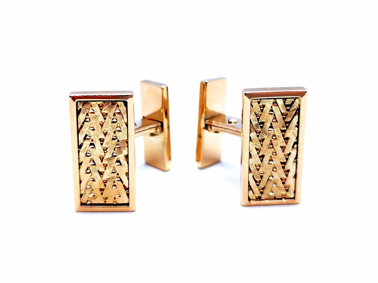 Cufflinks Yellow Gold For Sale 2