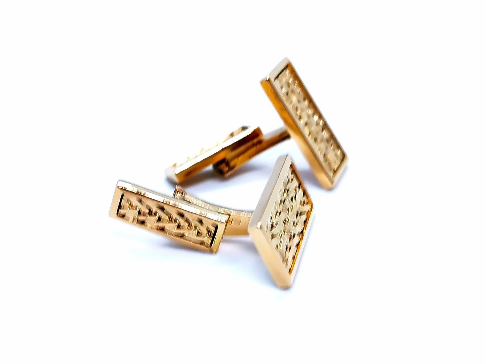 Cufflinks Yellow Gold For Sale 3