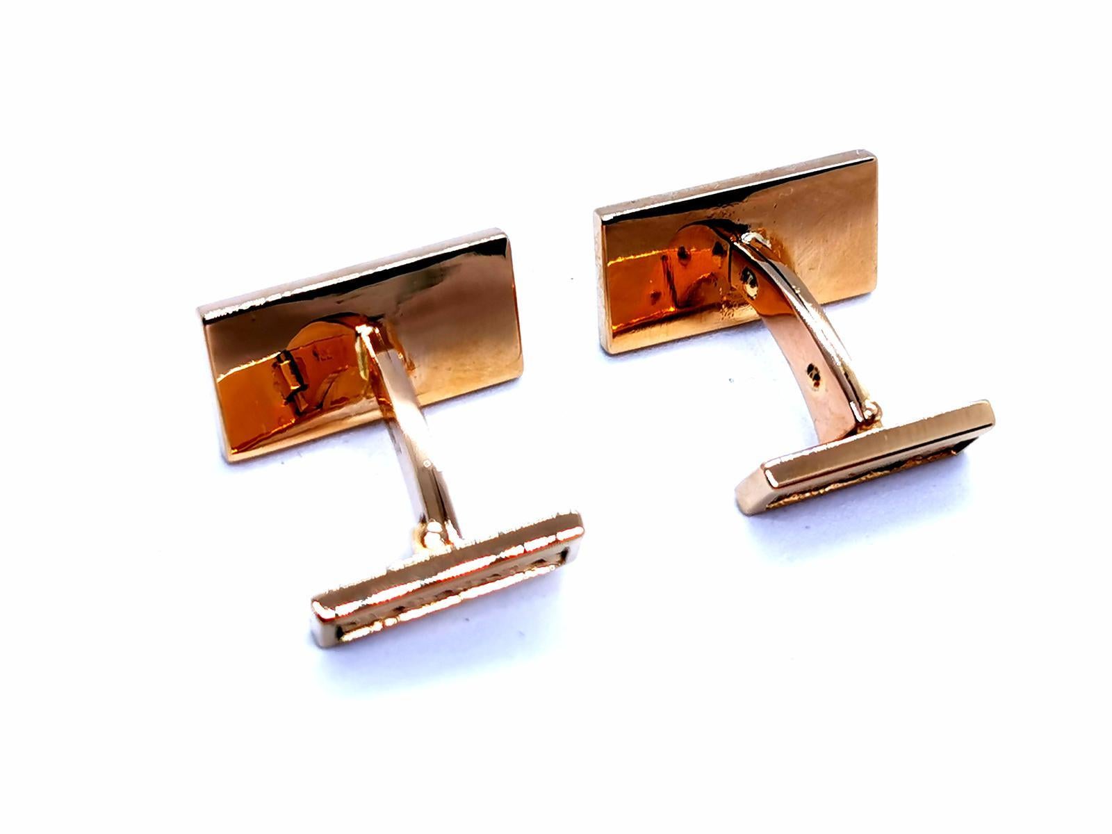Cufflinks Yellow Gold For Sale 4