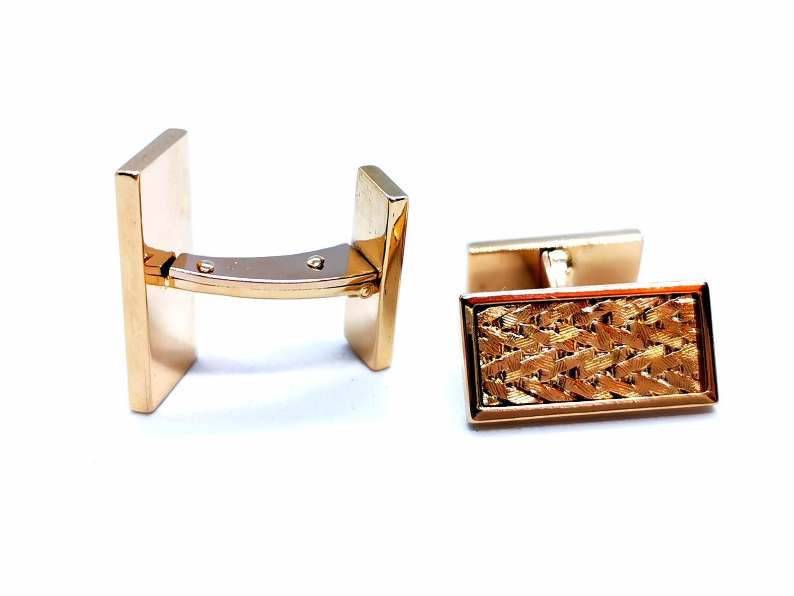 Cufflinks Yellow Gold For Sale 5