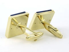 Boucles d'oreilles en lapis-lazuli 14k or jaune 13,7 grammes