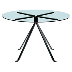 "Cuginetto" Tempered Glass and Steel Table by Enzo Mari for Driade