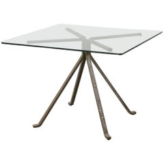 "Cugino" Tempered Glass and Steel Table by Enzo Mari for Driade, circa 1973