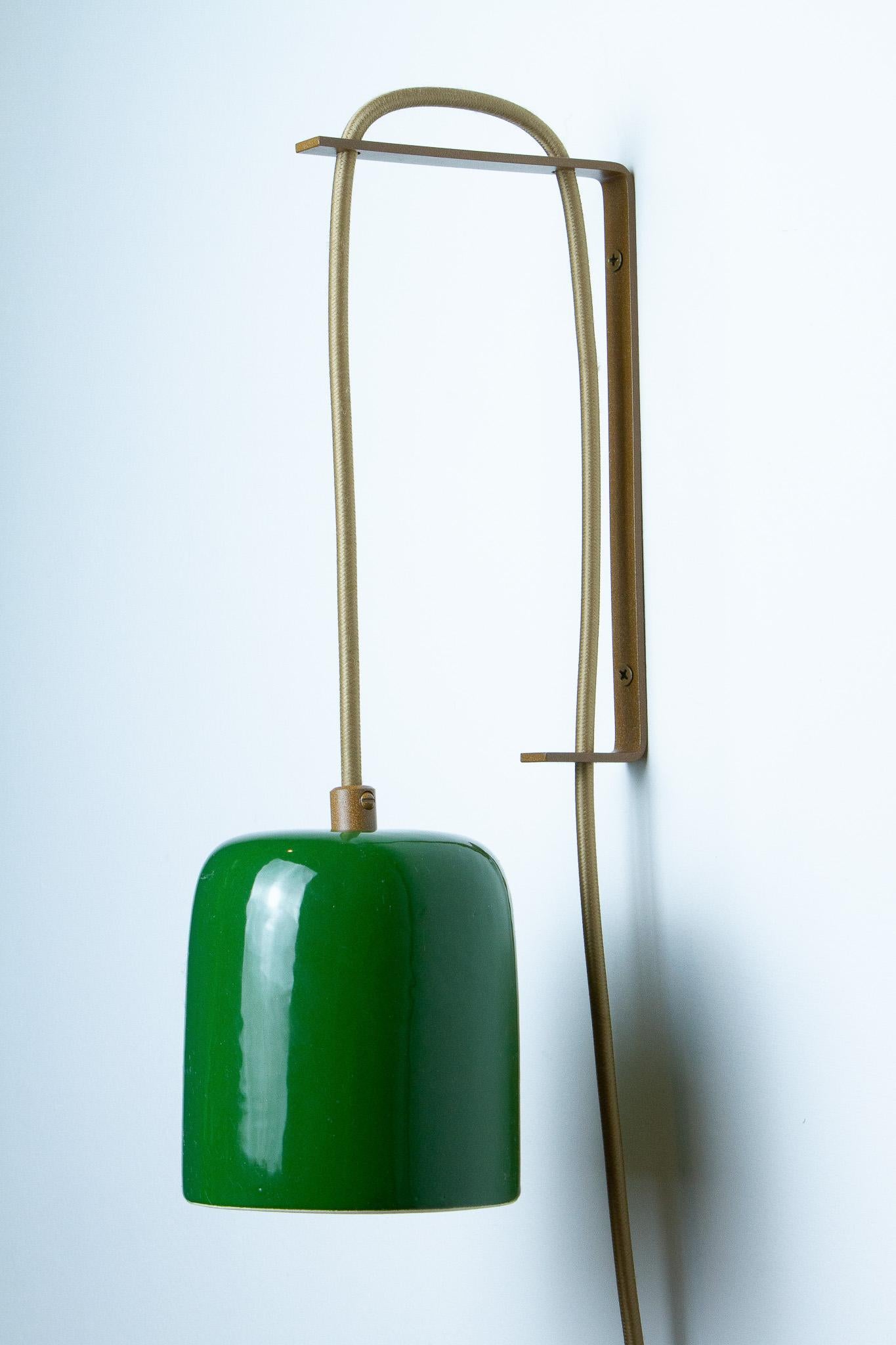 Brasiliano Applique Cuia - verde - Collezione Romaria - Ceramica brasiliana in vendita