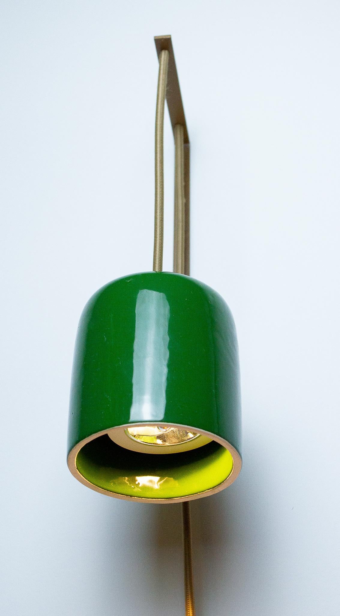 Applique Cuia - verde - Collezione Romaria - Ceramica brasiliana In condizioni Nuovo in vendita a Campinas, BR