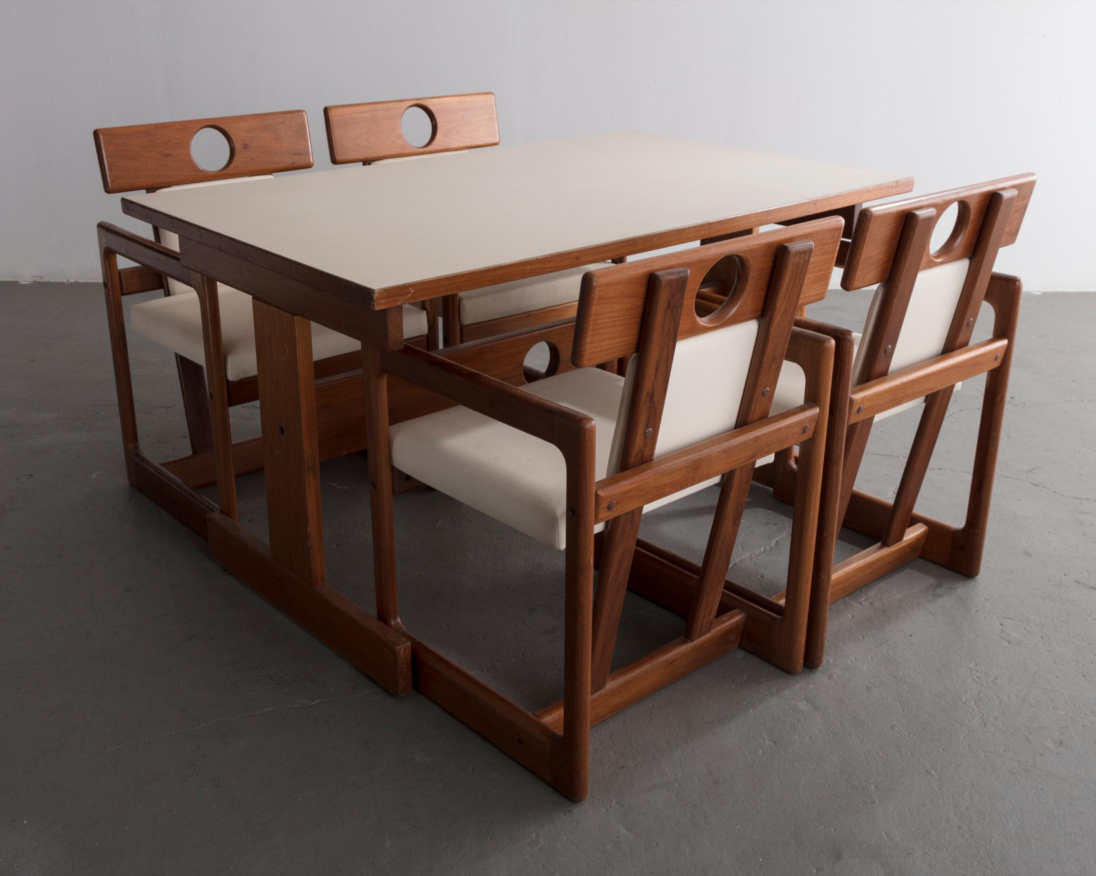 Late 20th Century Cuiabá Series Dining Table in Caviona and Formica by Sergio Rodrigues, 1985