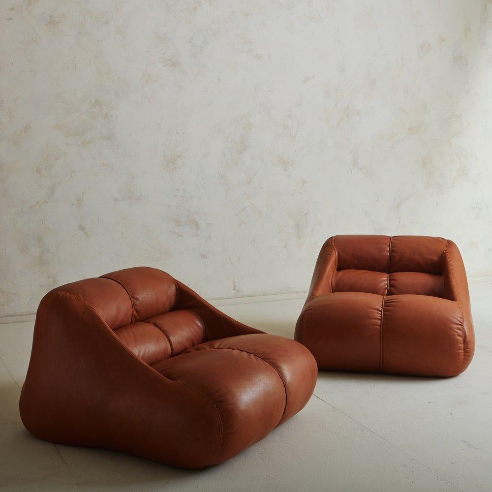 Mid-Century Modern Cuingam Lounge Chairs by De Pas, D’urbino + Lomazzi for Bbb Bonacina, 1976 For Sale