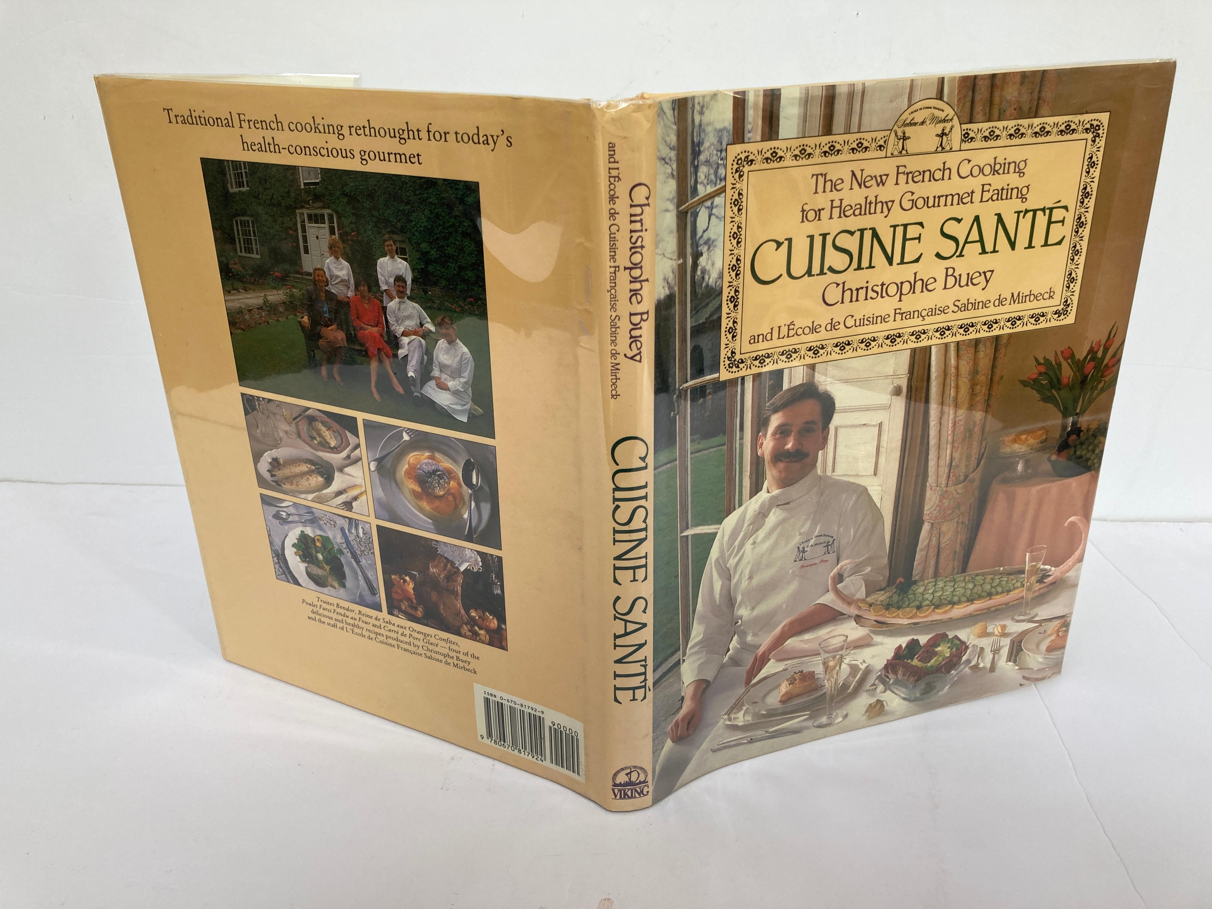 Américain Livre « Cuisine Sante » de Christopher Buey, Livre de cuisine française en vente