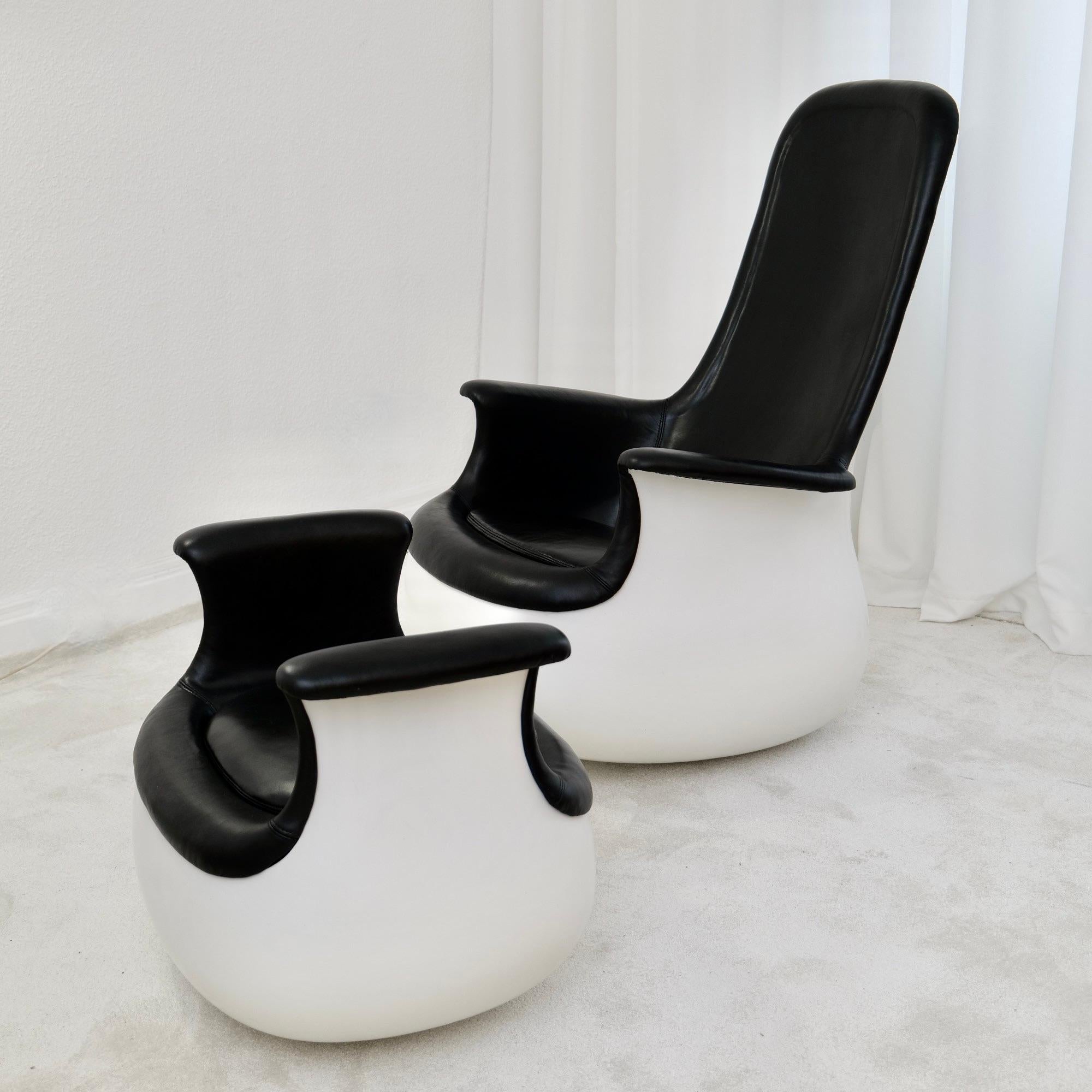 Culbuto armchair & ottomane by Marc Held for Knoll International In Excellent Condition For Sale In Saarbrücken, SL