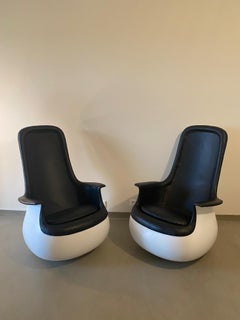 Fauteuils hauts "Culbuto" de Marc Held  Knoll International  France années 1960