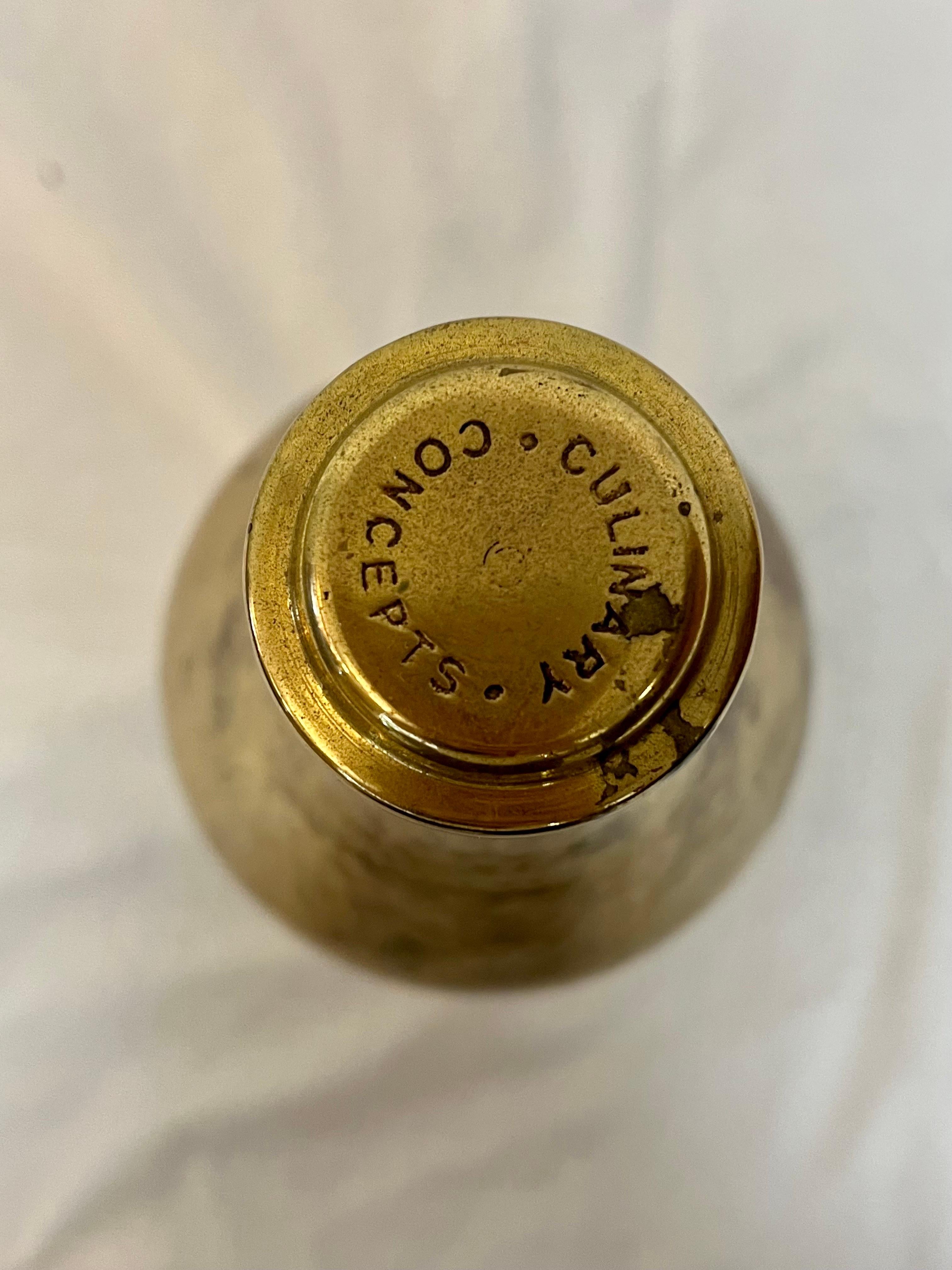 Culinary Concepts Contemporary Brass Figural Wine Bottle Holder In Fair Condition In Atlanta, GA