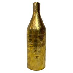 Culinary Concepts Contemporary Brass Figural Wine Bottle Holder