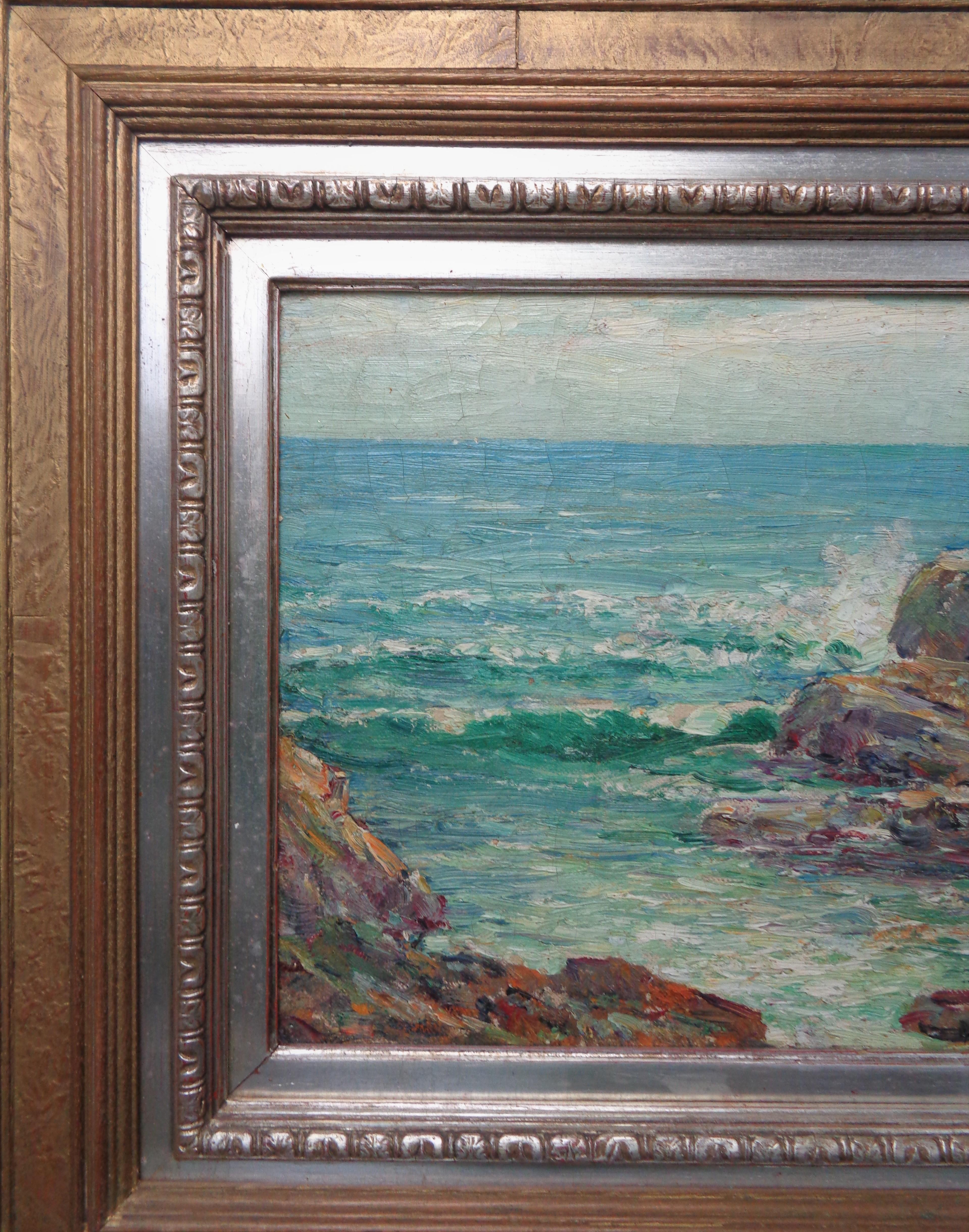  Impressionistic Maine Seascape Oil Painting Cullen Yates NA Salmagundi Artist For Sale 1