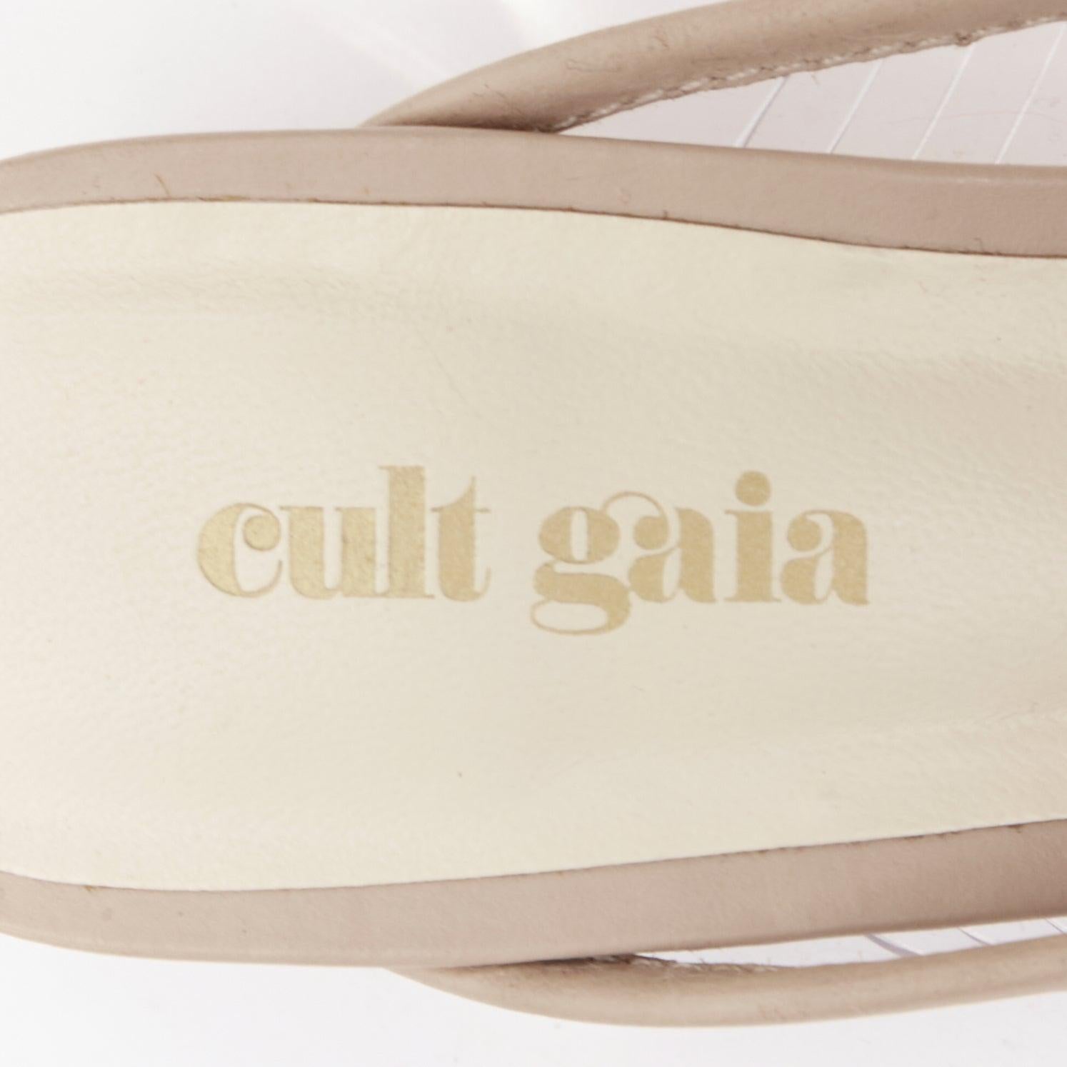 CULT GAIA Alia durchsichtige PVC-Kugeln Absatz Vinyl nude Lederbesatz Pantoletten EU35 im Angebot 4