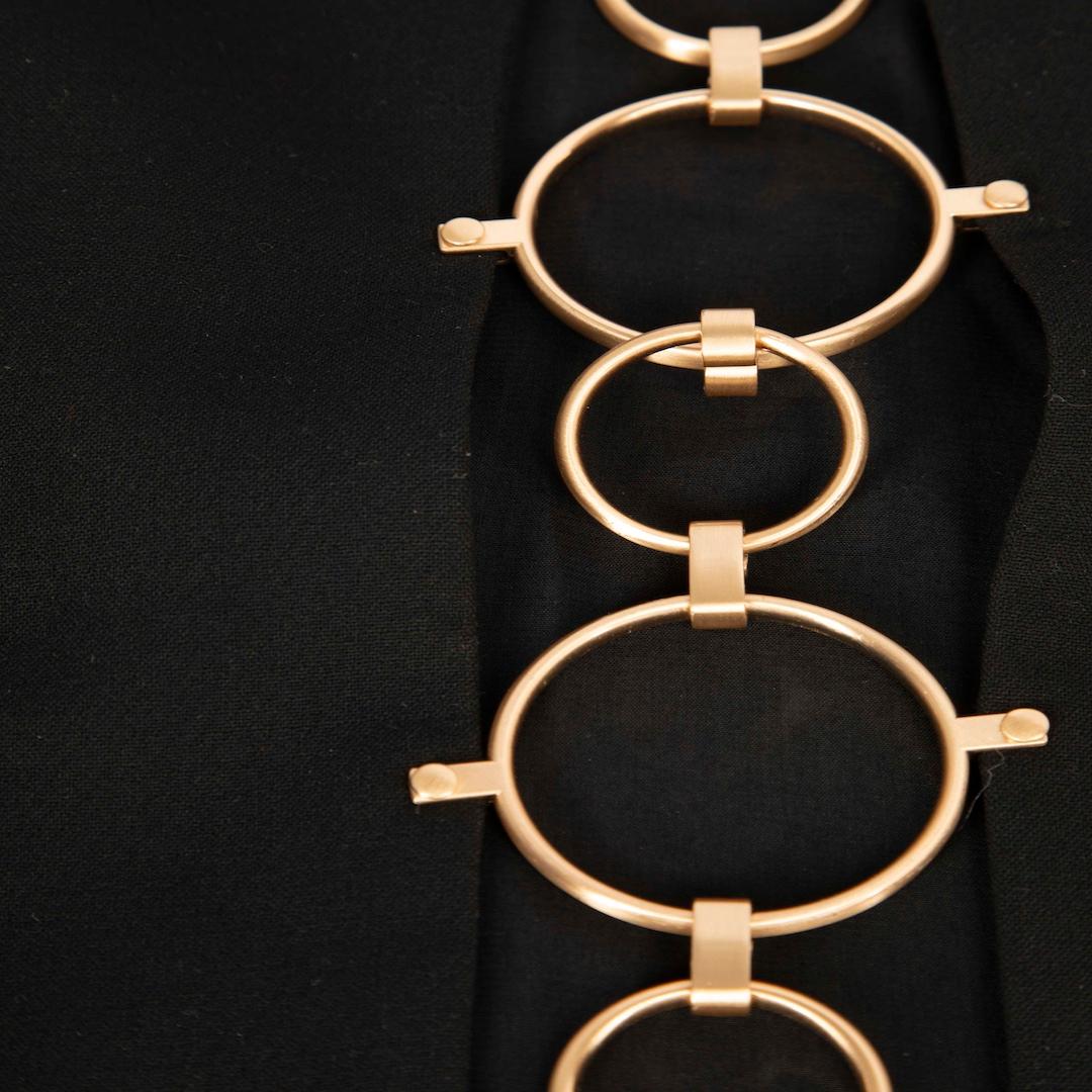 Cult Gaia Black Hoop Detail Top & Skirt Set Size M In Good Condition In London, GB