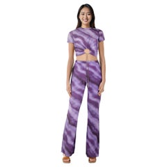 Cult Gaia Cult Gaia x Bratz Purple Tie Dye Top & Trouser Set Size S Used Cult Gaia Cult Gaia x Bratz Purple Tie Dye Top & Trouser Set Size S