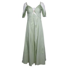 Cult Gaia, green Dina off shoulder midi dress