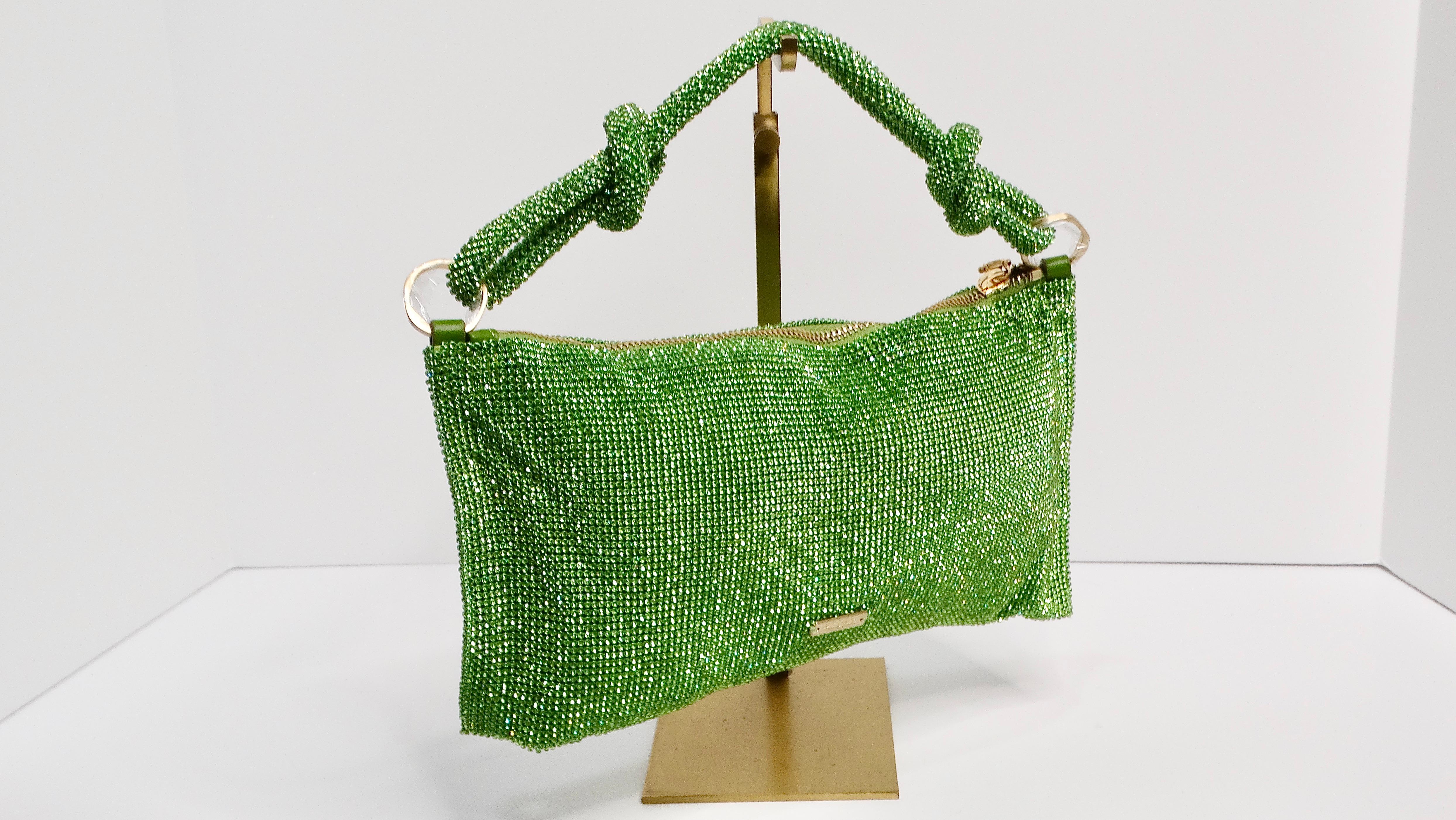 Cult Gaia Green Nano Hera Crystal Handbag For Sale 1