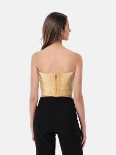 Cult Gaia Jacira Straw Bustier Top Size XS