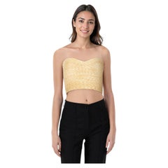 Cult Gaia Jacira Straw Bustier Top Size XS