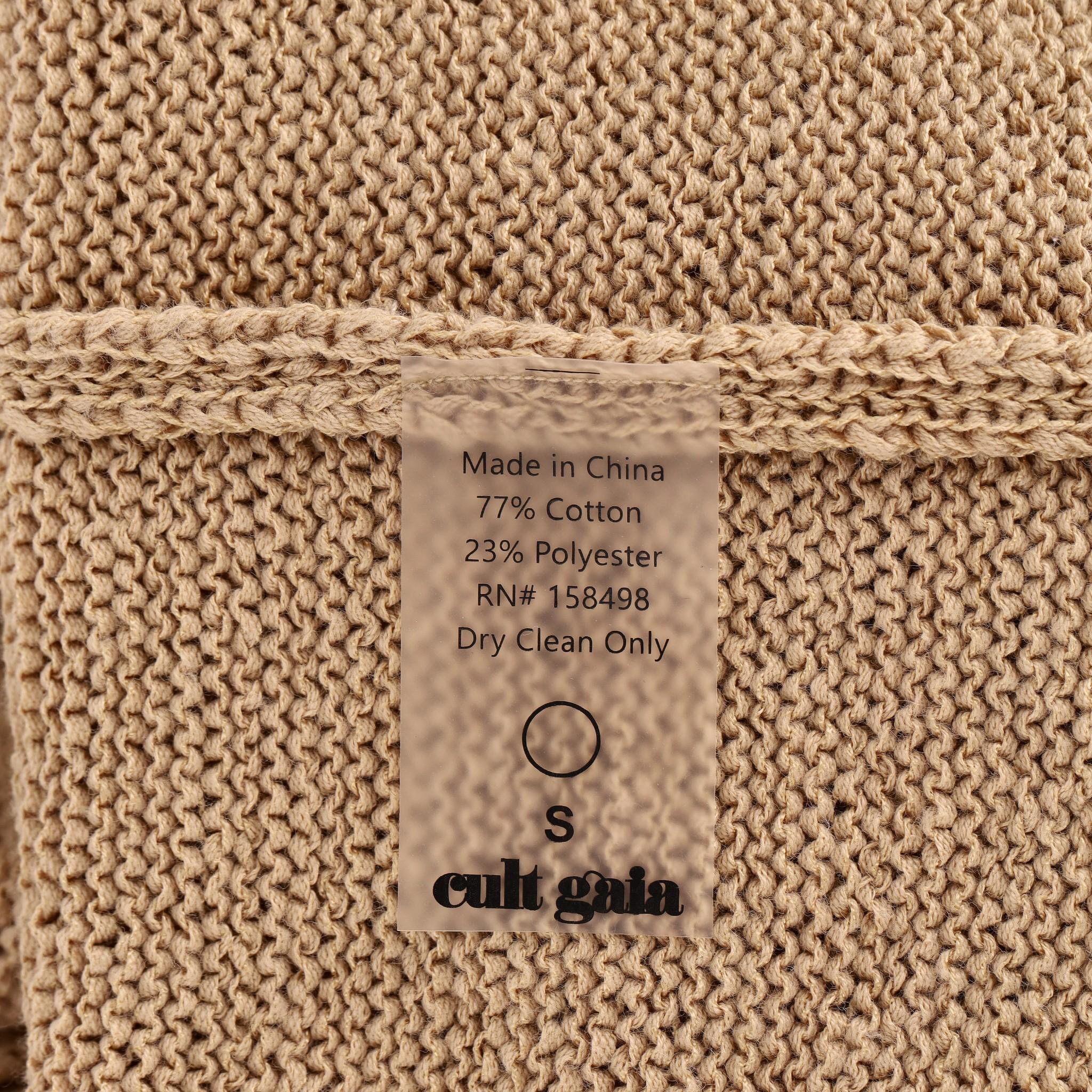 Cult Gaia Open-Panel Cotton Blend Knitted Dress 1