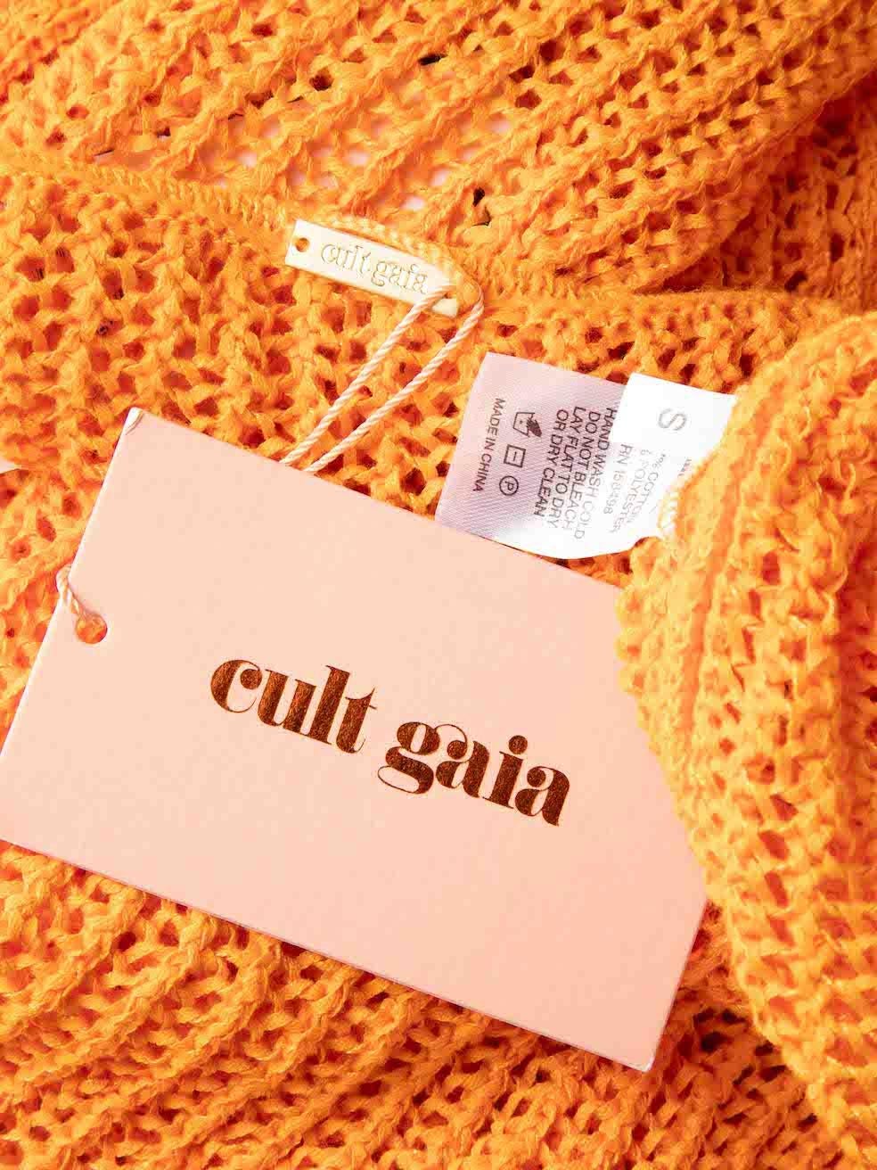 Women's Cult Gaia Orange Yaro Knit Midi Dress Size S