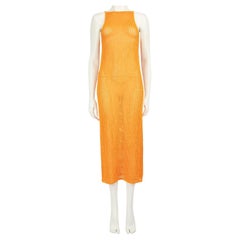 Cult Gaia Orange Yaro Knit Midi Dress Size S
