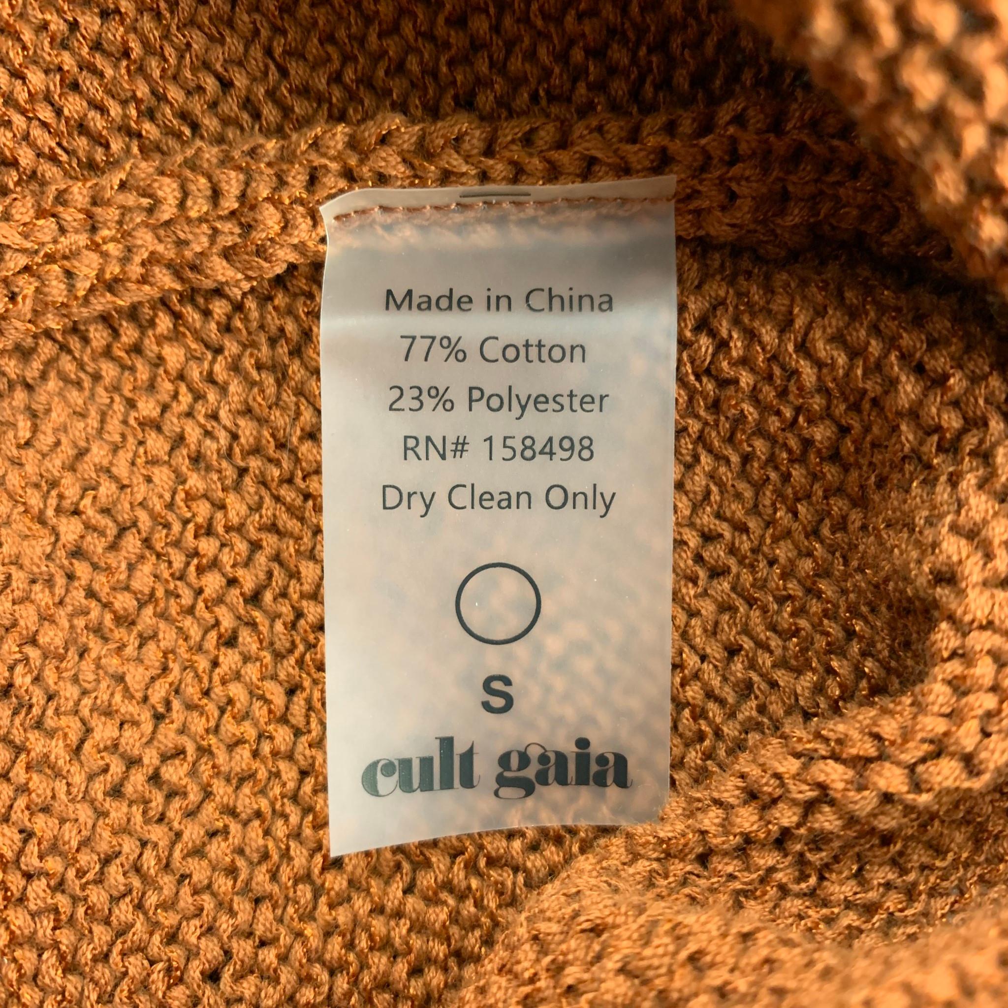 Men's CULT GAIA Size S Rust Cotton Polyester Serita Knit Dress