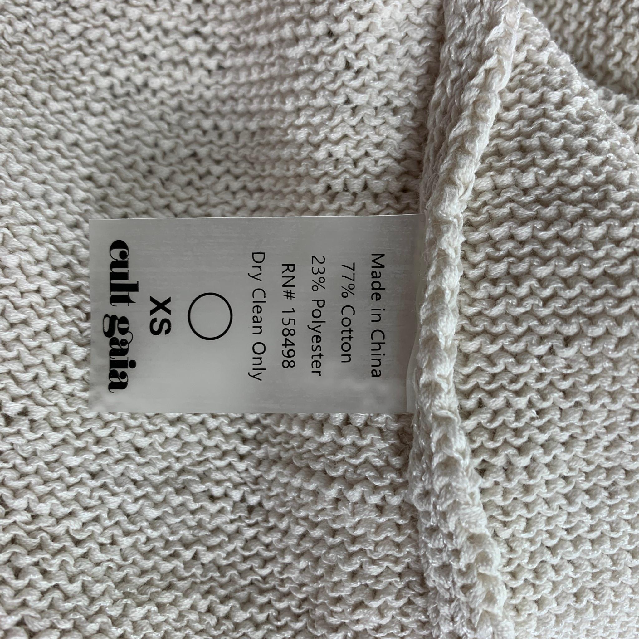 Women's CULT GAIA Size XS Off White Cotton Polyester Cutout Serita Dress
