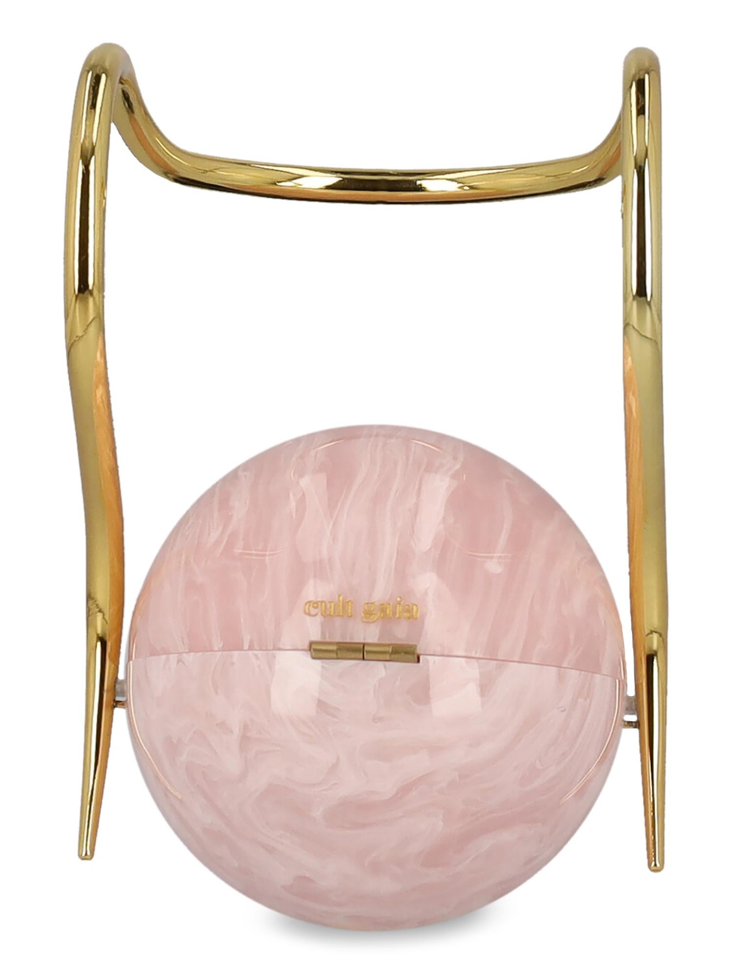 Cult Gaia Women Handbags Gold, Pink Resin  In Excellent Condition For Sale In Milan, IT