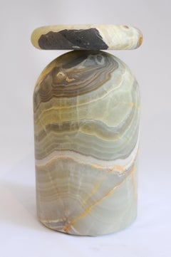 Tabouret Cult sculptural, onyx vert mexicain