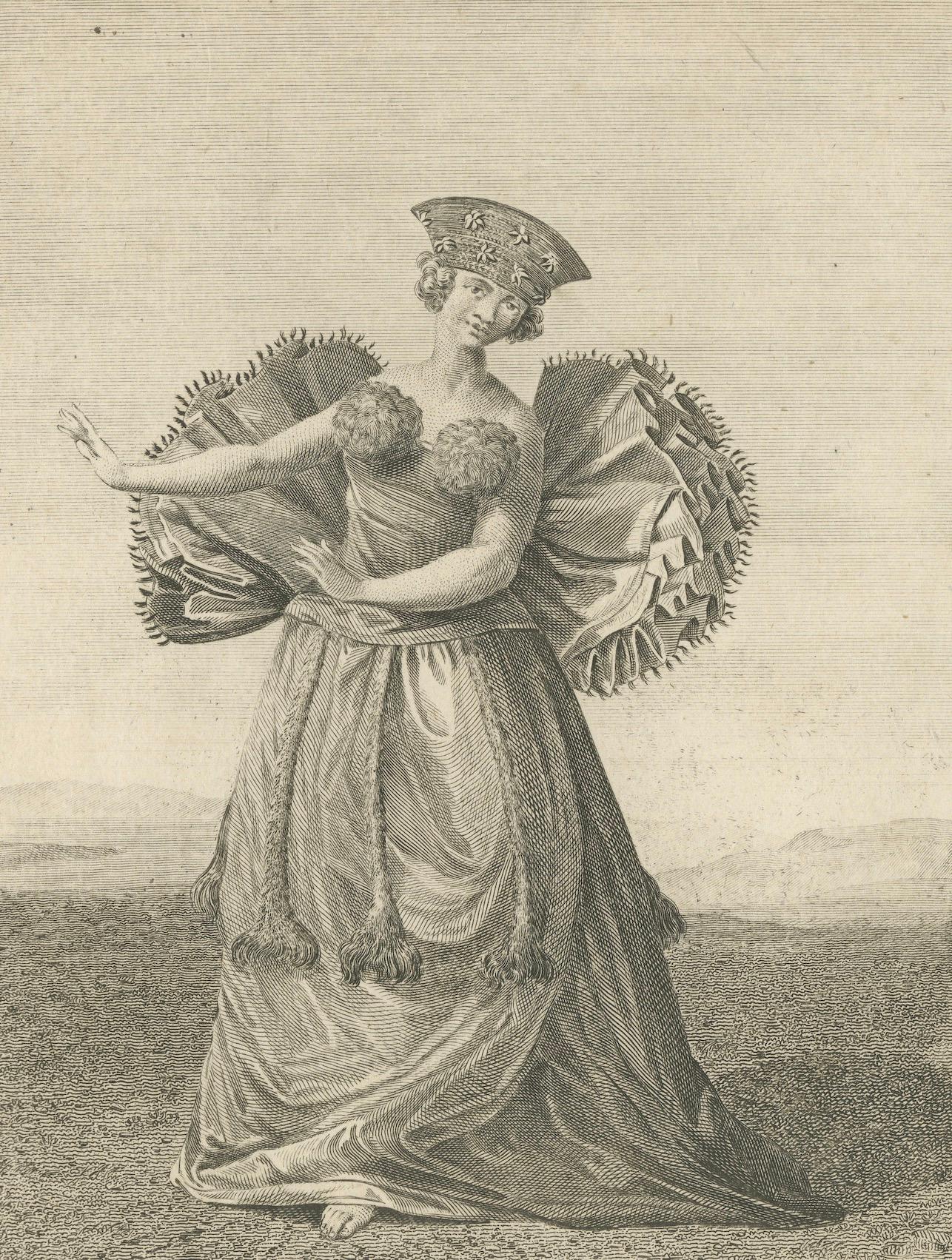 Paper Cultural Habits of Tahitian Women: Dance and Ceremony, circa 1790 For Sale