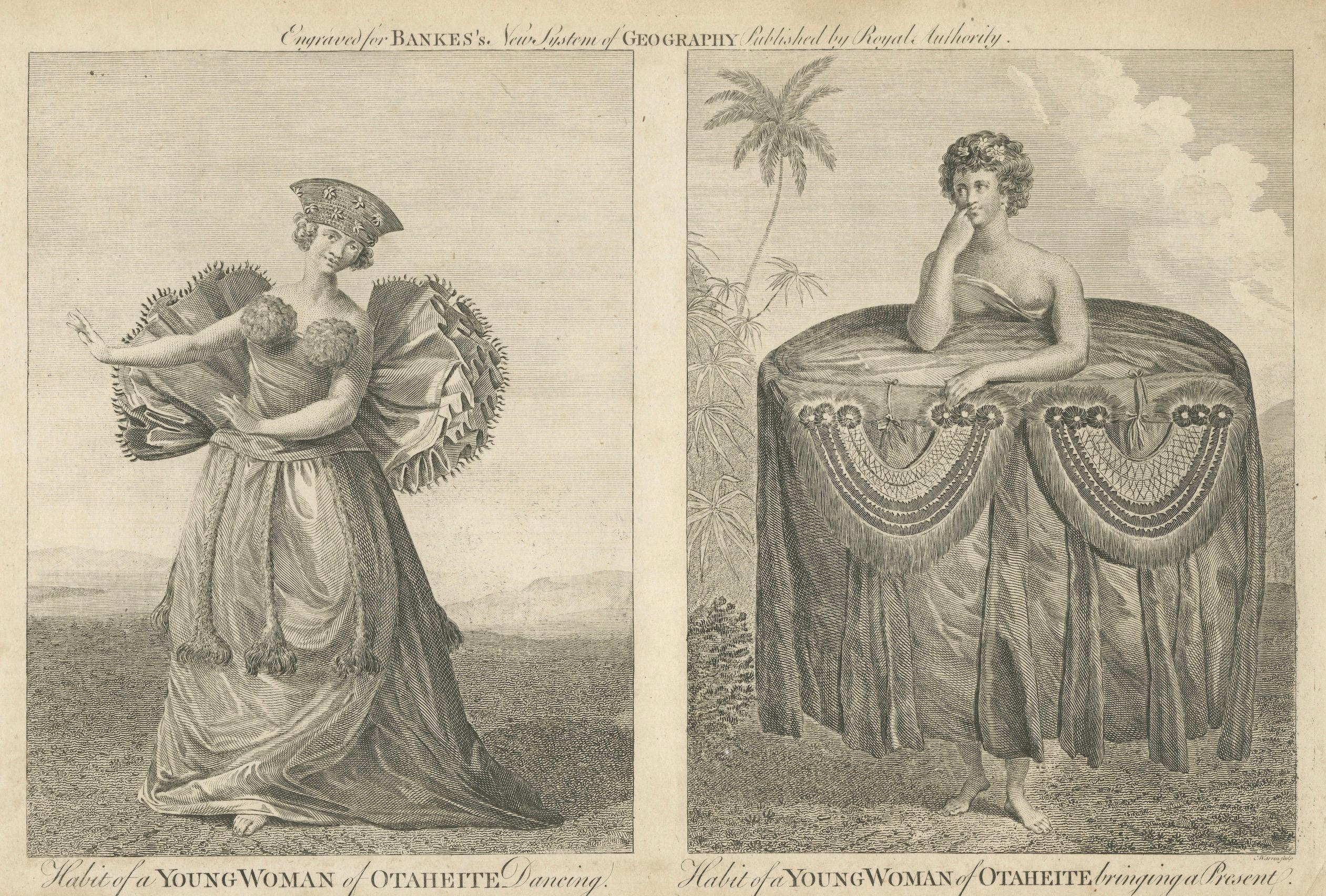 Cultural Habits of Tahitian Women: Dance and Ceremony, circa 1790 For Sale 1