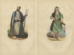 Cultural Warriors: Traditional Attire of Iranian and Afghan Tribes, 1844