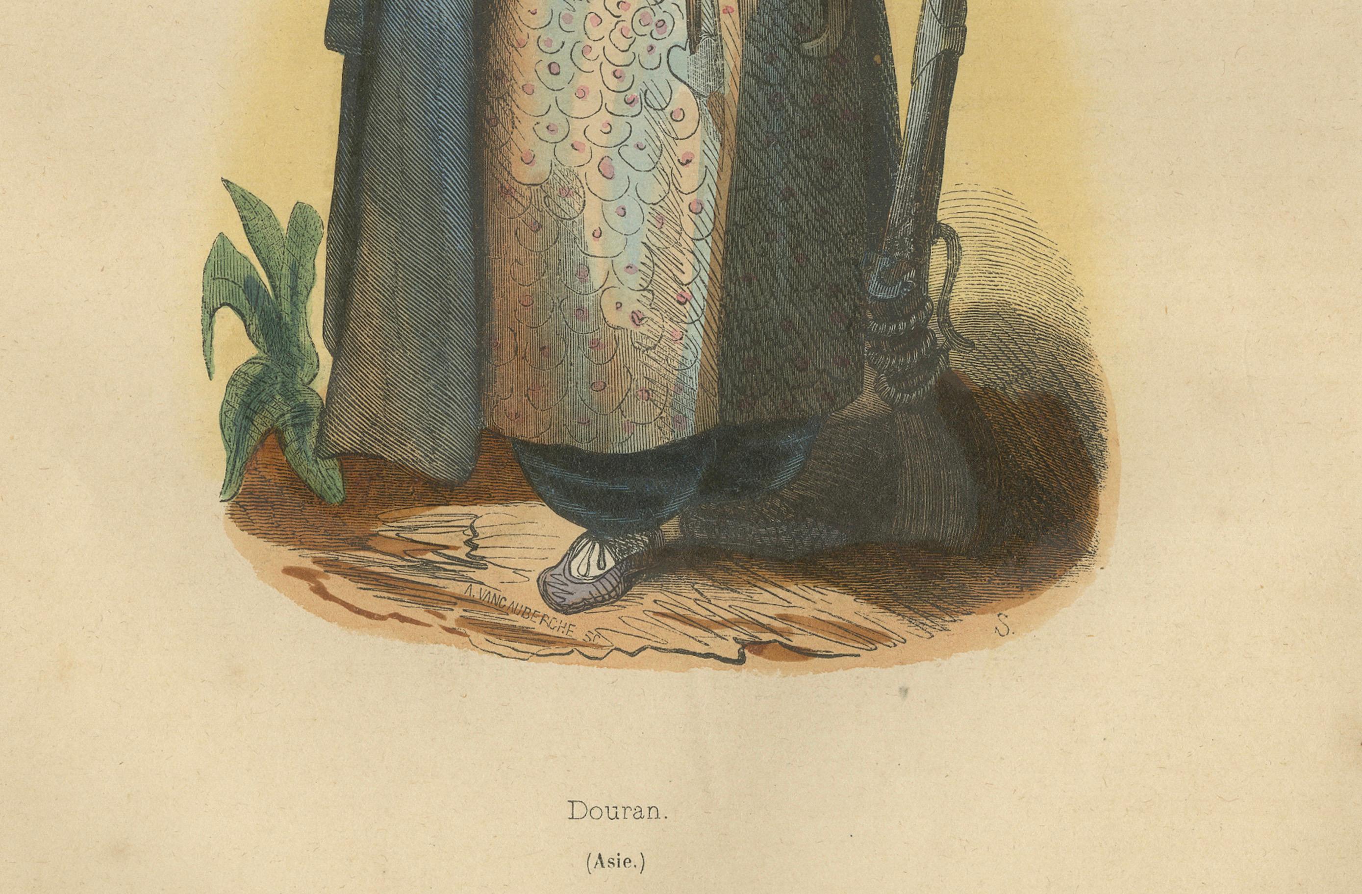 Warriors culturels : tenue traditionnelle des tribus iraniennes et afghanes, 1844 en vente 2