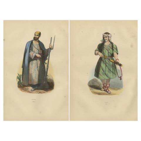 Cultural Warriors: Traditional Attire of Iranian and Afghan Tribes, 1844